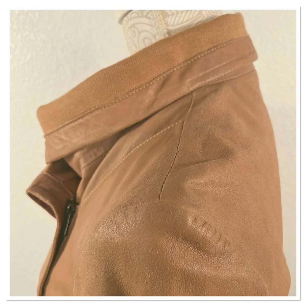 Bod & Christensen Women's Rebecca Tan Leather Jacket Sz S